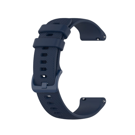 For Samsung Galaxy Watch 6 Classic 43mm 20mm Checkered Silicone Watch Band(Navy Blue) by buy2fix