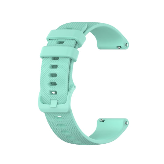 For Samsung Galaxy Watch 6 Classic 43mm 20mm Checkered Silicone Watch Band(Teal) by buy2fix