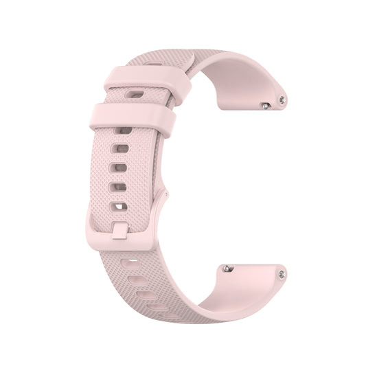 For Samsung Galaxy watch 5 Pro Golf Edition 20mm Checkered Silicone Watch Band(Pink) by buy2fix