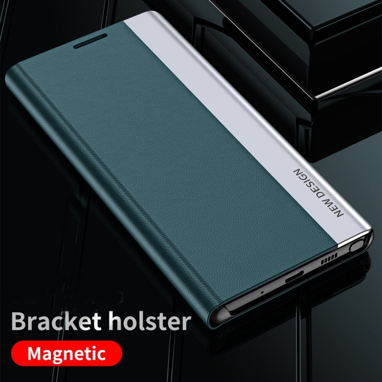 For iPhone Air Side Electroplated Adsorption Leather Phone Case(Black) - iPhone Air Cases by buy2fix | Online Shopping UK | buy2fix