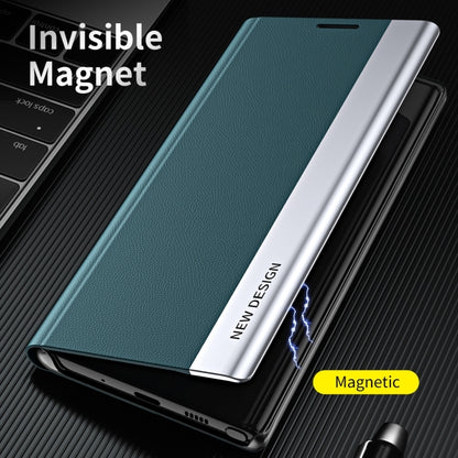 For iPhone Air Side Electroplated Adsorption Leather Phone Case(Green) - iPhone Air Cases by buy2fix | Online Shopping UK | buy2fix