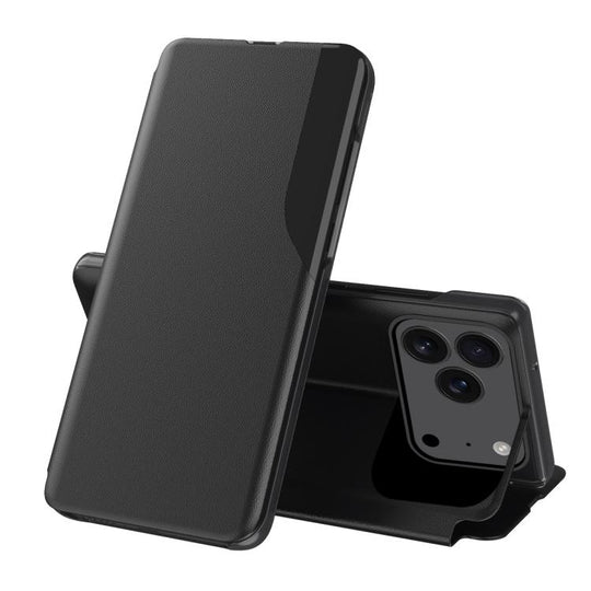 For iPhone 18 Pro Max / 17 Pro Max Side Display Flip Leather Phone Case(Black)