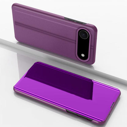 For iPhone Air Plated Mirror Horizontal Flip Leather Phone Case with Holder(Purple) - iPhone Air Cases by buy2fix | Online Shopping UK | buy2fix