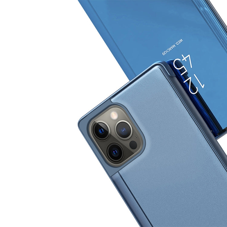 For iPhone Air Plated Mirror Horizontal Flip Leather Phone Case with Holder(Purple Blue) - iPhone Air Cases by buy2fix | Online Shopping UK | buy2fix