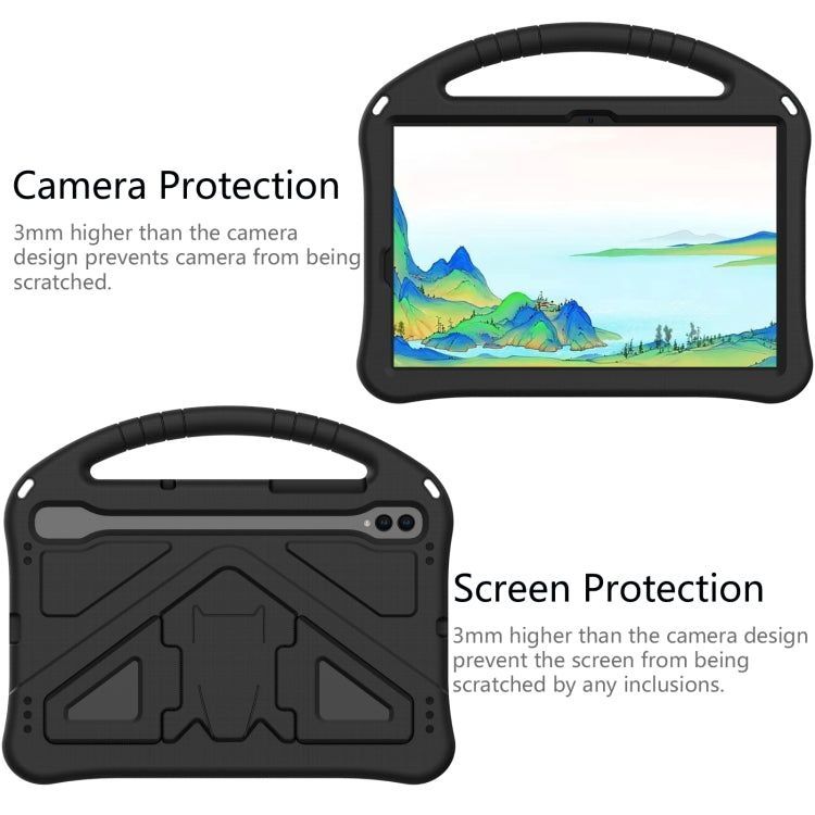 For Samsung Galaxy Tab S9 EVA Shockproof Tablet Case with Holder(Black) - Galaxy Tab S9 Cases by buy2fix | Online Shopping UK | buy2fix