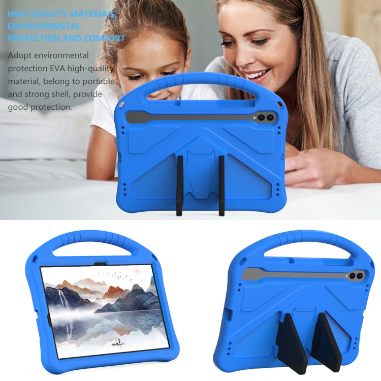 For Samsung Galaxy Tab S9 EVA Shockproof Tablet Case with Holder(Blue) - Galaxy Tab S9 Cases by buy2fix | Online Shopping UK | buy2fix