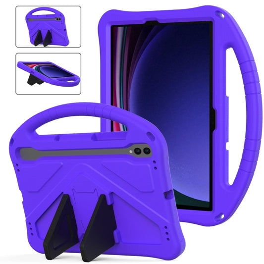 For Samsung Galaxy Tab S9 EVA Shockproof Tablet Case with Holder(Purple) - Galaxy Tab S9 Cases by buy2fix | Online Shopping UK | buy2fix