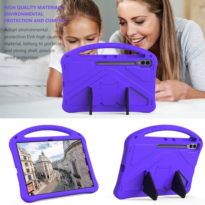 For Samsung Galaxy Tab S8 Ultra EVA Shockproof Tablet Case with Holder(Purple) by buy2fix