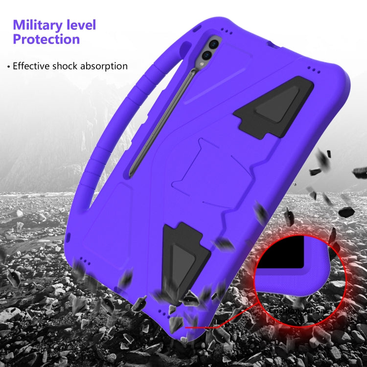 For Samsung Galaxy Tab S8 Ultra EVA Shockproof Tablet Case with Holder(Purple) by buy2fix