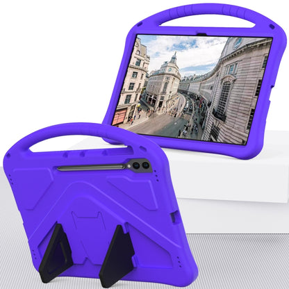 For Samsung Galaxy Tab S8 Ultra EVA Shockproof Tablet Case with Holder(Purple) by buy2fix