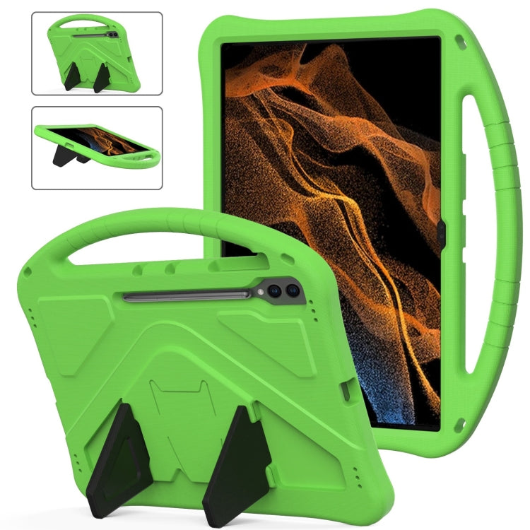For Samsung Galaxy Tab S8 Ultra EVA Shockproof Tablet Case with Holder(Green) by buy2fix