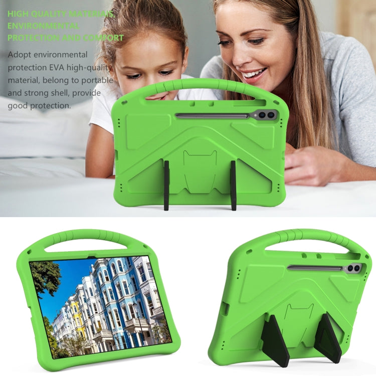 For Samsung Galaxy Tab S8 Ultra EVA Shockproof Tablet Case with Holder(Green) by buy2fix