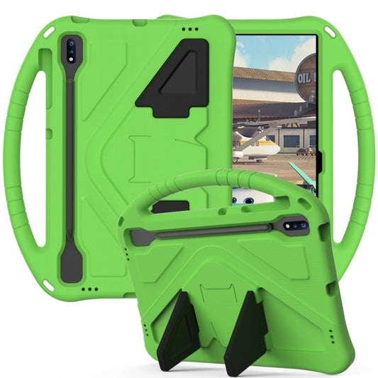 For Samsung Galaxy Tab S10+ 12.4 EVA Shockproof Tablet Case with Holder(Green) by buy2fix