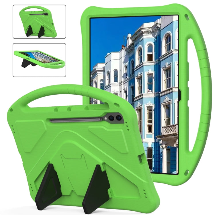 For Samsung Galaxy Tab S10 Ultra 14.6 EVA Shockproof Tablet Case with Holder(Green) by buy2fix
