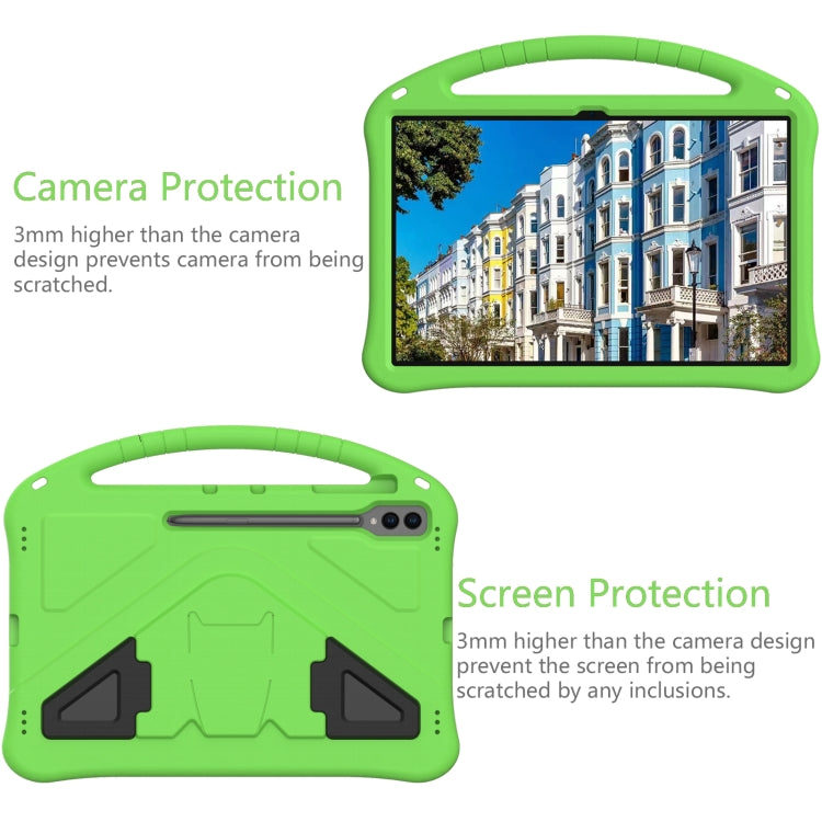 For Samsung Galaxy Tab S10 Ultra 14.6 EVA Shockproof Tablet Case with Holder(Green) by buy2fix
