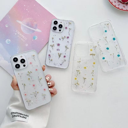 For iPhone 16e Gypsophila Flowers Pattern TPU Protective Phone Case(Pink) - iPhone 16e Cases by buy2fix | Online Shopping UK | buy2fix