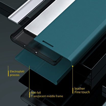 For Xiaomi 14 Side Electroplated Adsorption Leather Phone Case(Black) by buy2fix