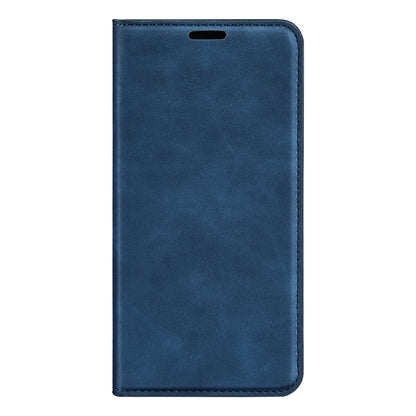 For Motorola Moto G 5G 2024 Retro-skin Magnetic Suction Leather Phone Case(Dark Blue) - Motorola Cases by buy2fix | Online Shopping UK | buy2fix