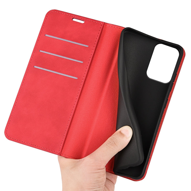 For Motorola Moto G 5G 2024 Retro-skin Magnetic Suction Leather Phone Case(Red) - Motorola Cases by buy2fix | Online Shopping UK | buy2fix