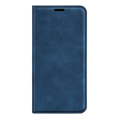 For Motorola Edge 5G 2024 Retro-skin Magnetic Suction Leather Phone Case(Dark Blue) - Motorola Cases by buy2fix | Online Shopping UK | buy2fix