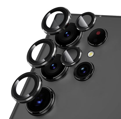 For Samsung Galaxy S23 Ultra 5G NORTHJO Camera Lens Protector Tempered Glass CD Vein Metal Ring Film(Black) - Galaxy S23 Ultra 5G Tempered Glass by NORTHJO | Online Shopping UK | buy2fix