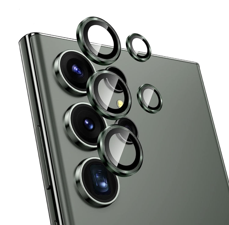 For Samsung Galaxy S23 Ultra 5G NORTHJO Camera Lens Protector Tempered Glass CD Vein Metal Ring Film(Green) - Galaxy S23 Ultra 5G Tempered Glass by NORTHJO | Online Shopping UK | buy2fix