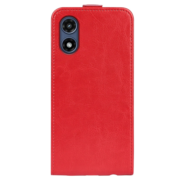 For Motorola Moto G Play 2024 R64 Texture Single Vertical Flip Leather Phone Case(Red) - Motorola Cases by buy2fix | Online Shopping UK | buy2fix