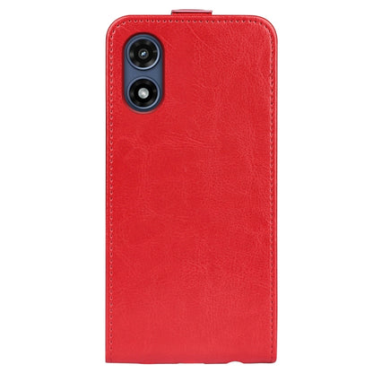 For Motorola Moto G Play 2024 R64 Texture Single Vertical Flip Leather Phone Case(Red) - Motorola Cases by buy2fix | Online Shopping UK | buy2fix