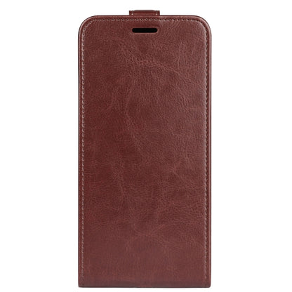 For Motorola Moto G Power 5G 2024 R64 Texture Single Vertical Flip Leather Phone Case(Brown) - Motorola Cases by buy2fix | Online Shopping UK | buy2fix