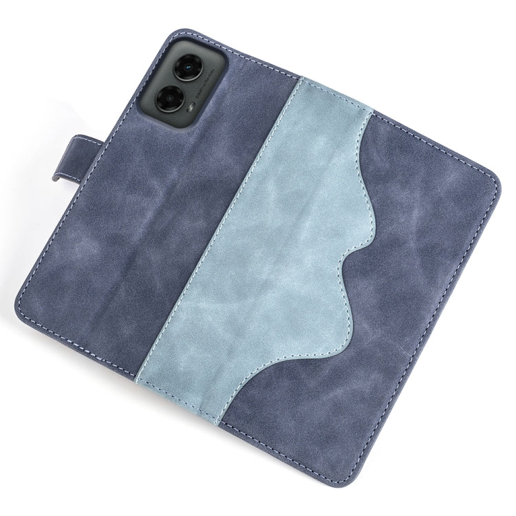 For Motolora Moto G 5G 2024 Stitching Horizontal Flip Leather Phone Case(Blue) by buy2fix