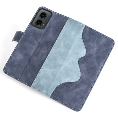 For Motolora Moto G 5G 2024 Stitching Horizontal Flip Leather Phone Case(Blue) by buy2fix