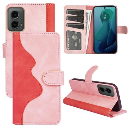 For Motolora Moto G 5G 2024 Stitching Horizontal Flip Leather Phone Case(Red) - Motorola Cases by buy2fix | Online Shopping UK | buy2fix