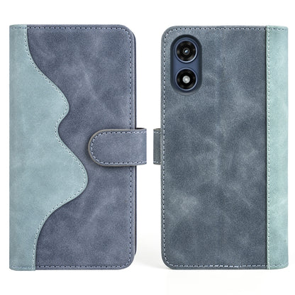 For Motorola Moto G Play 2024 Stitching Horizontal Flip Leather Phone Case(Blue) - Motorola Cases by buy2fix | Online Shopping UK | buy2fix