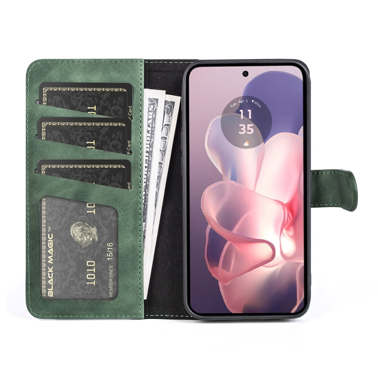 For Motolora Moto G Power 5G 2024 Stitching Horizontal Flip Leather Phone Case(Green) - Motorola Cases by buy2fix | Online Shopping UK | buy2fix