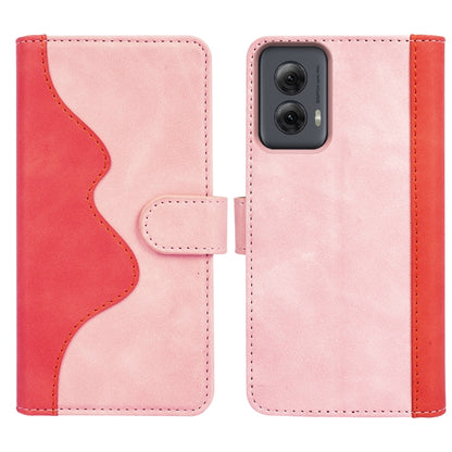 For Motolora Moto G Power 5G 2024 Stitching Horizontal Flip Leather Phone Case(Red) - Motorola Cases by buy2fix | Online Shopping UK | buy2fix