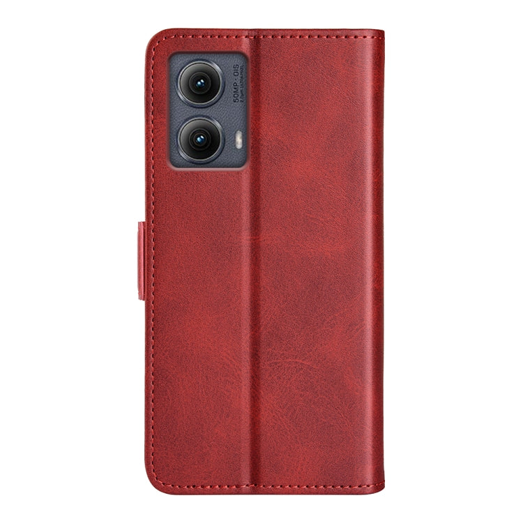 For Motorola Edge 5G 2024 Dual-side Magnetic Buckle Horizontal Flip Leather Phone Case(Red) - Motorola Cases by buy2fix | Online Shopping UK | buy2fix