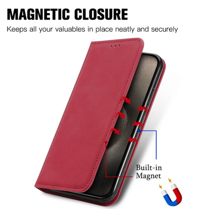 For iPhone 16 Pro Max Retro Skin Feel Magnetic Flip Leather Phone Case(Red) - iPhone 16 Pro Max Cases by buy2fix | Online Shopping UK | buy2fix