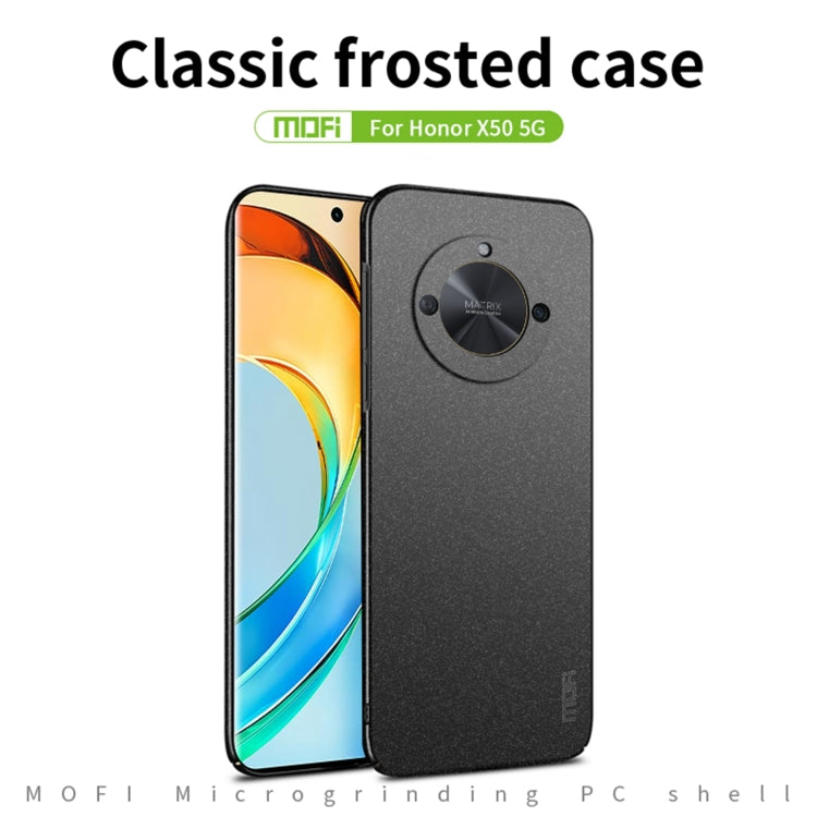 For Honor X50 5G MOFI Fandun Series Frosted PC Ultra-thin All-inclusive Phone Case(Red) - Honor Cases by MOFI | Online Shopping UK | buy2fix