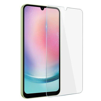 For Samsung Galaxy A24 4G NORTHJO Transparent TPU Phone Case with Tempered Glass Film(Transparent) - Galaxy Phone Cases by NORTHJO | Online Shopping UK | buy2fix