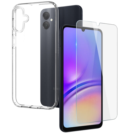 For Samsung Galaxy A05 4G NORTHJO Transparent TPU Phone Case with Tempered Glass Film(Transparent) - Galaxy Phone Cases by NORTHJO | Online Shopping UK | buy2fix