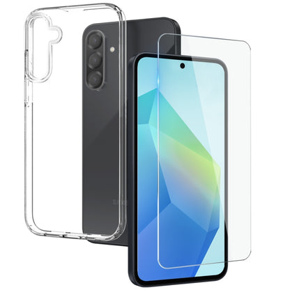 For Samsung Galaxy A56 5G NORTHJO Transparent TPU Phone Case with Tempered Glass Film(Transparent) - Galaxy Phone Cases by NORTHJO | Online Shopping UK | buy2fix