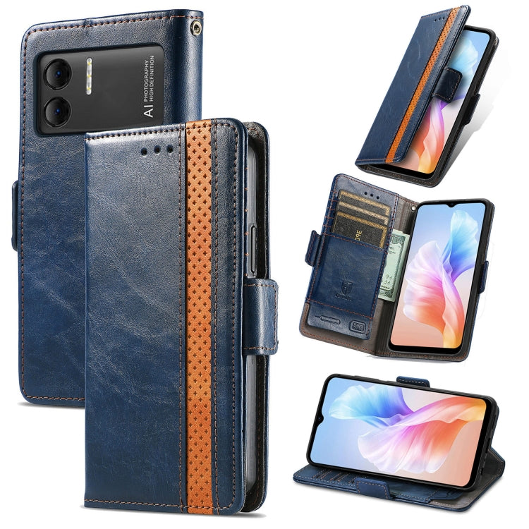 For DOOGEE X98 Pro / X98 CaseNeo Splicing Dual Magnetic Buckle Leather Phone Case(Blue) - Doogee Cases by buy2fix | Online Shopping UK | buy2fix