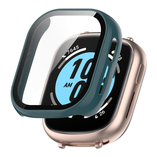 For Honor Watch 4 ENKAY Hat-Prince Full Coverage Tempered Glass Film Integrated PC Watch Cover(Dark Green) by ENKAY