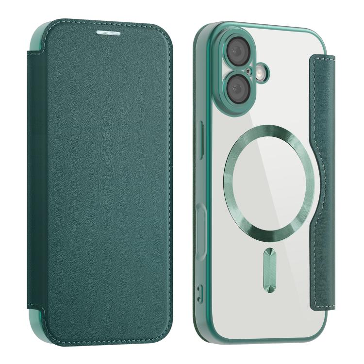 For iPhone 17 Shield MagSafe RFID Anti-theft Leather Phone Case(Green) - iPhone 17 Cases by buy2fix | Online Shopping UK | buy2fix