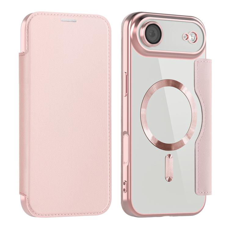 For iPhone Air Shield MagSafe RFID Anti-theft Leather Phone Case(Pink) - iPhone Air Cases by buy2fix | Online Shopping UK | buy2fix