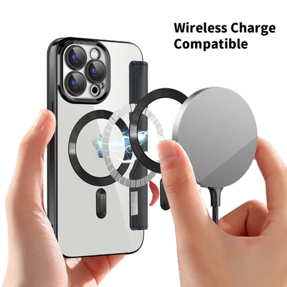 For iPhone 17 Pro Shield MagSafe RFID Anti-theft Leather Phone Case(Dark Blue) - iPhone 17 Pro Cases by buy2fix | Online Shopping UK | buy2fix