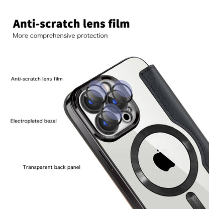 For iPhone 16e Shield MagSafe RFID Anti-theft Leather Phone Case(Black) - iPhone 16e Cases by buy2fix | Online Shopping UK | buy2fix