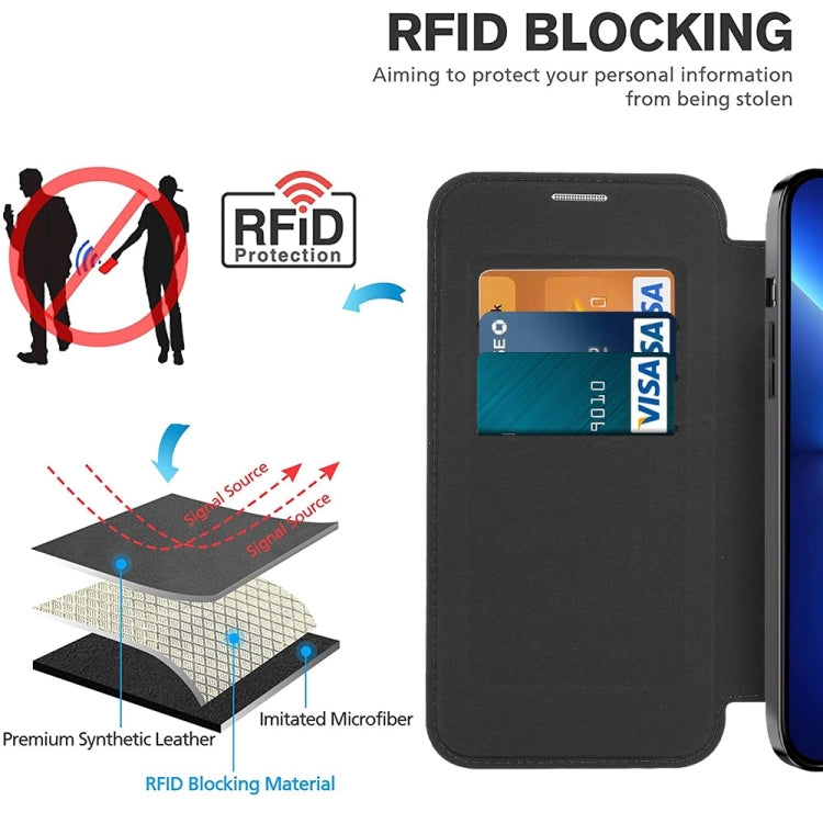 For iPhone 16e Shield MagSafe RFID Anti-theft Leather Phone Case(Desert Gold) - iPhone 16e Cases by buy2fix | Online Shopping UK | buy2fix