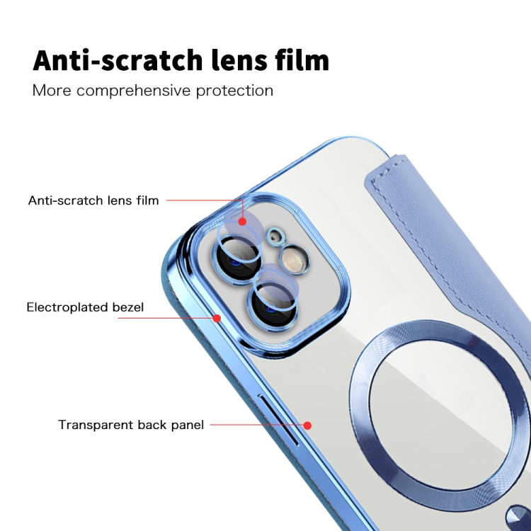 For iPhone 16e Shield Magsafe RFID Anti-theft Rhombus Leather Phone Case(Green) - iPhone 16e Cases by buy2fix | Online Shopping UK | buy2fix