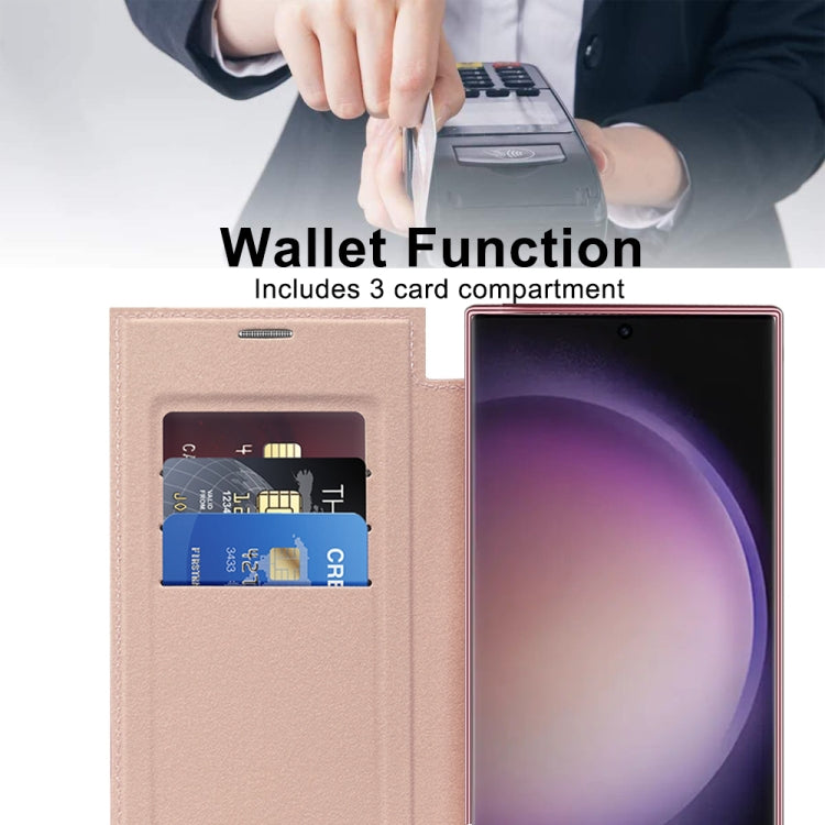 For Samsung Galaxy S25 Ultra 5G Shield MagSafe RFID Anti-theft Rhombus Leather Phone Case(Pink) by buy2fix